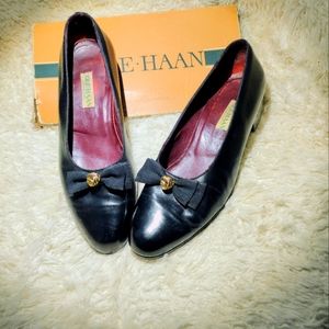 Cole Haan Black Flats with Bow (size 11)